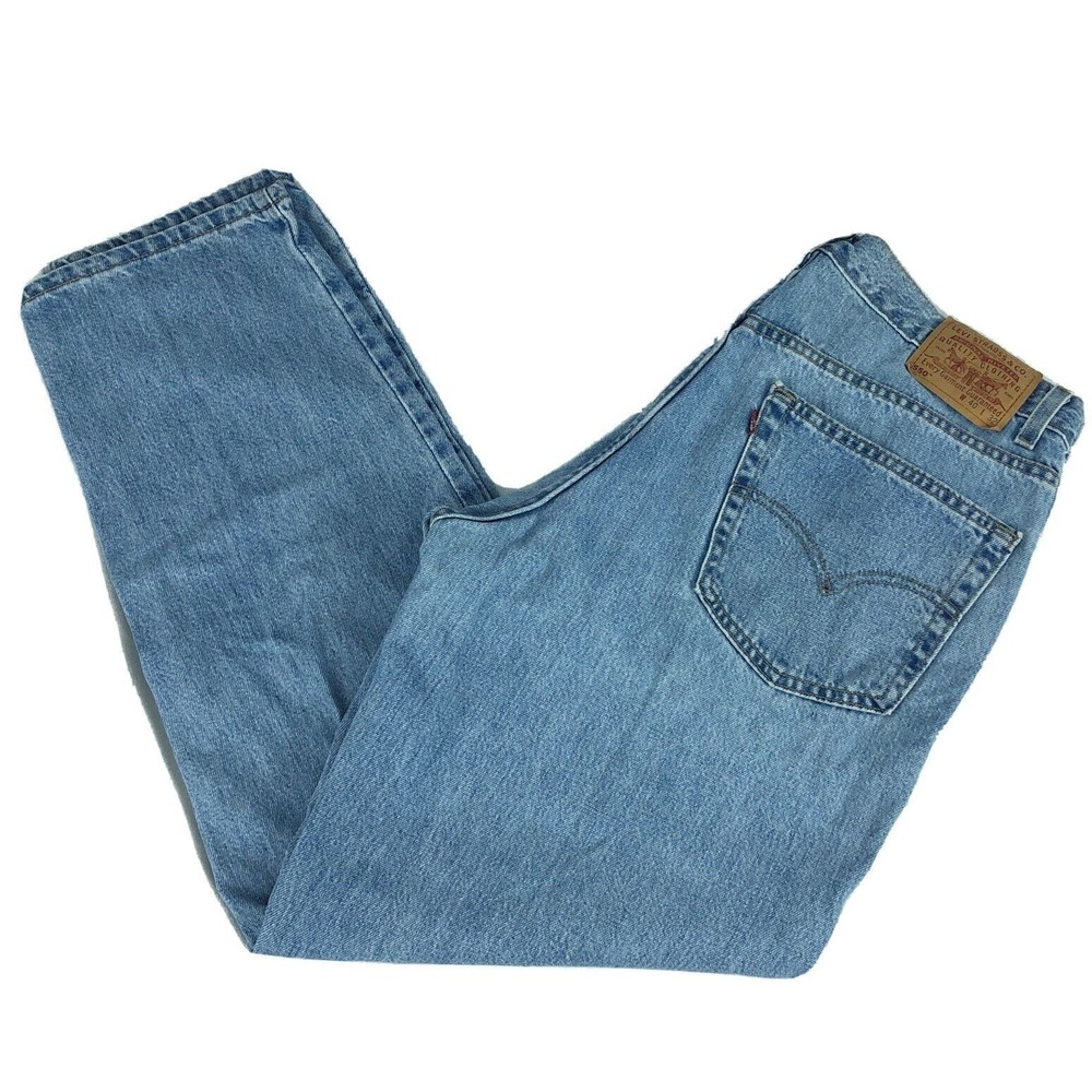 Levis 550 Jeans Men's 40x32 Vintage Relaxed Fit Taper Medium Blue Denim USA Made